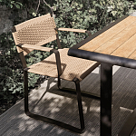 Дизайнерский стул с каркасом из металла с плетеными сиденьем и спинкой GREEN POINT Chair варинант исполнения - 11 | Loft Concept в Грозном