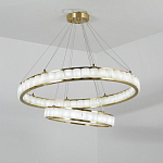 Люстра с 2-мя кольцами из натурального камня с регулируемыми плафонами Durability of Stone варинант исполнения - 4 | Loft Concept в Грозном