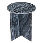 Столик кофейный с столешницей из черного мрамора Compact Black Marble Table варинант исполнения - 1 | Loft Concept в Грозном
