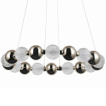 Светодиодная кольцевая люстра Crystal Globule Chrome Chandelier Gold варинант исполнения - 1 | Loft Concept в Грозном