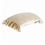 Чехол на подушку горчичного цвета с бахромой и объемным узором Ethnic mix варинант исполнения - 1 | Loft Concept в Грозном