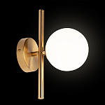 Бра с золотым основанием и белым плафоном в форме шара Bubble варинант исполнения - 2 | Loft Concept в Грозном