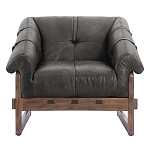 Кресло Duncan винтажная черная кожа варинант исполнения - 1 | Loft Concept в Грозном