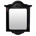Зеркало черное настенное прямоугольное в стиле прованс Black Provence варинант исполнения - 1 | Loft Concept в Грозном