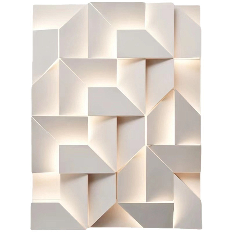 Светящийся настенный арт-объект Geometric Wall Art Object Белый Светящийся настенный арт-объект Geometric Wall Art Object Белый в Грозном | Loft Concept