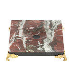 Подставка под шар квадратная из натурального камня Креноид на ножках Natural Stone Sphere Stands варинант исполнения - 1 | Loft Concept в Грозном