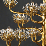 Люстра золотая в виде растения Golden Flower Glade варинант исполнения - 5 | Loft Concept в Грозном