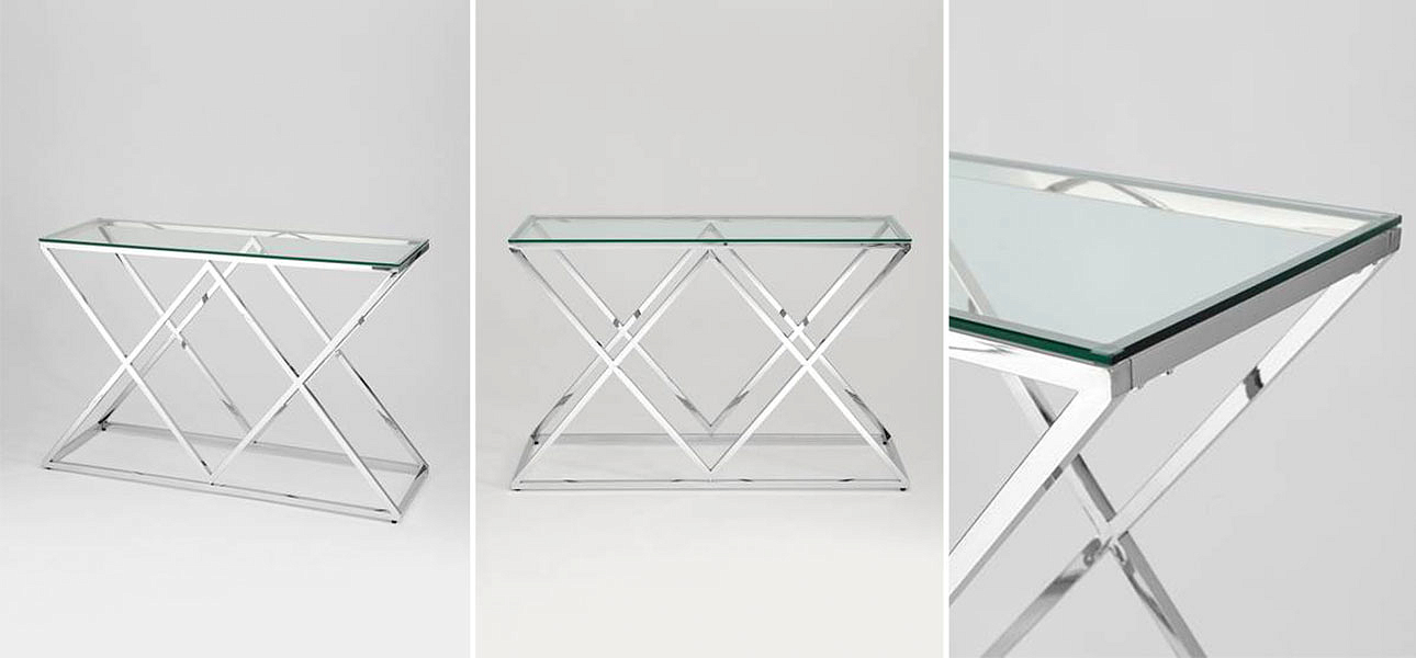 Консоль Geometry Rhombus Silver Консоль Geometry Rhombus Silver - Loft-Concept в Грозном