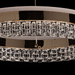 Люстра в виде кольца золотого цвета с прозрачными вставками Radiant Rail варинант исполнения - 8 | Loft Concept в Грозном