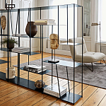 Книжный стеллаж из металла Menzie Square Metal Rack варинант исполнения - 3 | Loft Concept в Грозном