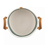 Корзина для хранения с ручками плетеная Interlacement Green  варинант исполнения - 1 | Loft Concept в Грозном