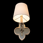 Бра с белым текстильным абажуром и фигурным основанием с зеркальной вставкой Vitorino варинант исполнения - 23 | Loft Concept в Грозном