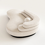 Диван Saint-Trope молочного цвета с обивкой букле  варинант исполнения - 1 | Loft Concept в Грозном