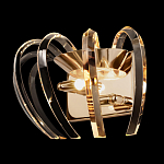 Бра золотого цвета с изогнутыми хрустальными элементами Radiant Ribbons варинант исполнения - 3 | Loft Concept в Грозном