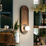 Бра с декором из плетеного бамбука Wicker Oval Lamp варинант исполнения - 4 | Loft Concept в Грозном