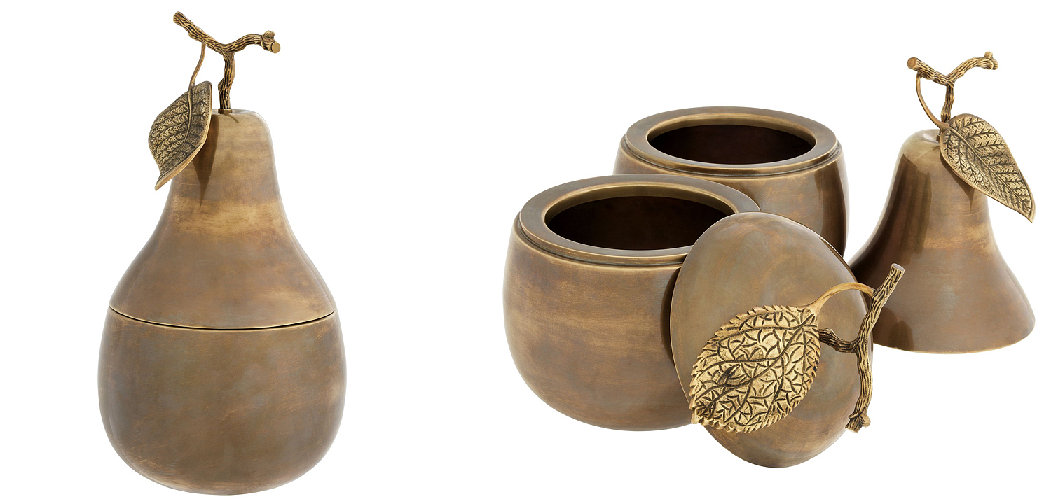 Комплект шкатулок Eichholtz Box Apple & Pear set of 2 brass Комплект шкатулок Eichholtz Box Apple & Pear set of 2 brass - Loft-Concept в Грозном