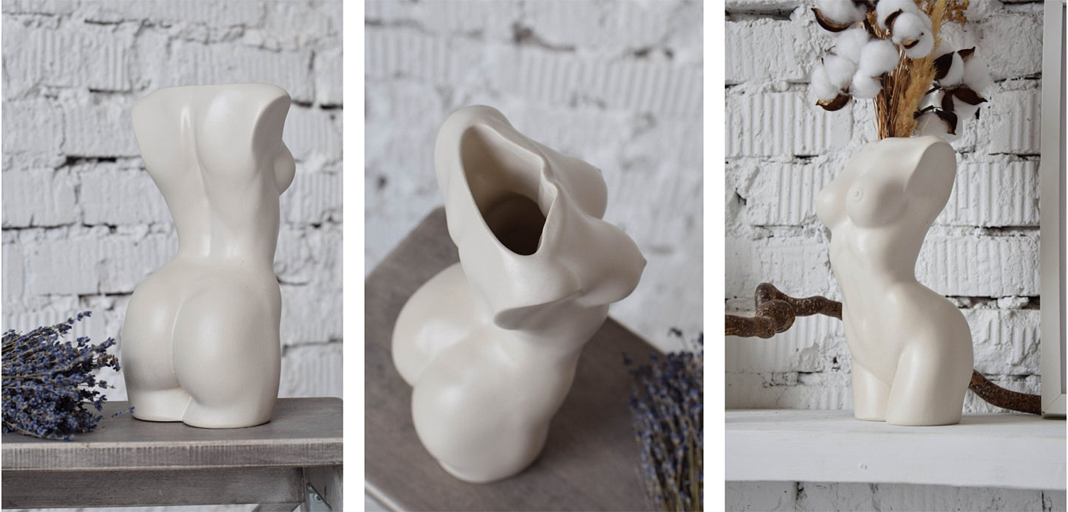 Ваза Vase Female Torso white Ваза Vase Female Torso white - Loft-Concept в Грозном
