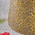 Журнальный столик с конусообразной основой и текстурной поверхностью золотого цвет Ethnic Metal варинант исполнения - 4 | Loft Concept в Грозном