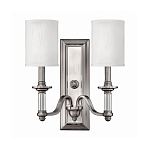 Бра с 2-мя белыми текстильными абажурами Hinkley варинант исполнения - 1 | Loft Concept в Грозном