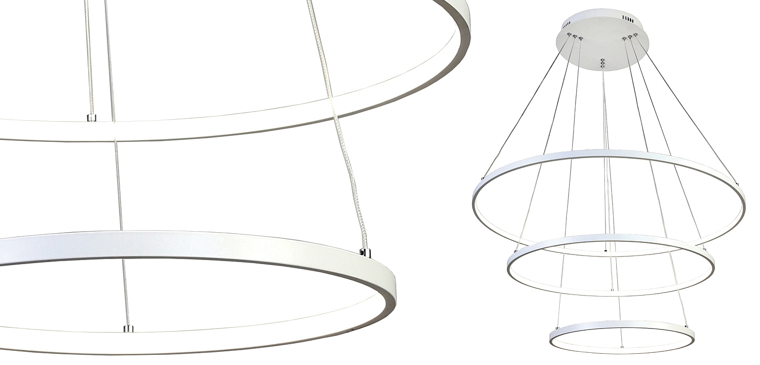 Люстра Ring Horizontal Trio white 80+60+40 Люстра Ring Horizontal Trio white 80+60+40 - Loft-Concept в Грозном