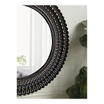 Зеркало круглое с текстурированным дизайном рамы Helios варинант исполнения - 6 | Loft Concept в Грозном