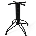 Стол обеденный с круглой столешницей из керамики на четырех черных ножках Sand Ceramics варинант исполнения - 5 | Loft Concept в Грозном