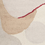 Ковер из хлопка с абстрактным принтом бежевого цвета Elysian Flow Blush варинант исполнения - 4 | Loft Concept в Грозном