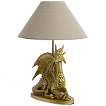 Настольная лампа с абажуром Дракон Golden Dragon Lamp Beige варинант исполнения - 1 | Loft Concept в Грозном