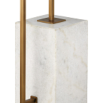 Торшер с прямоугольным абажуром на белом мраморном основании Asymmetry on Marble варинант исполнения - 2 | Loft Concept в Грозном