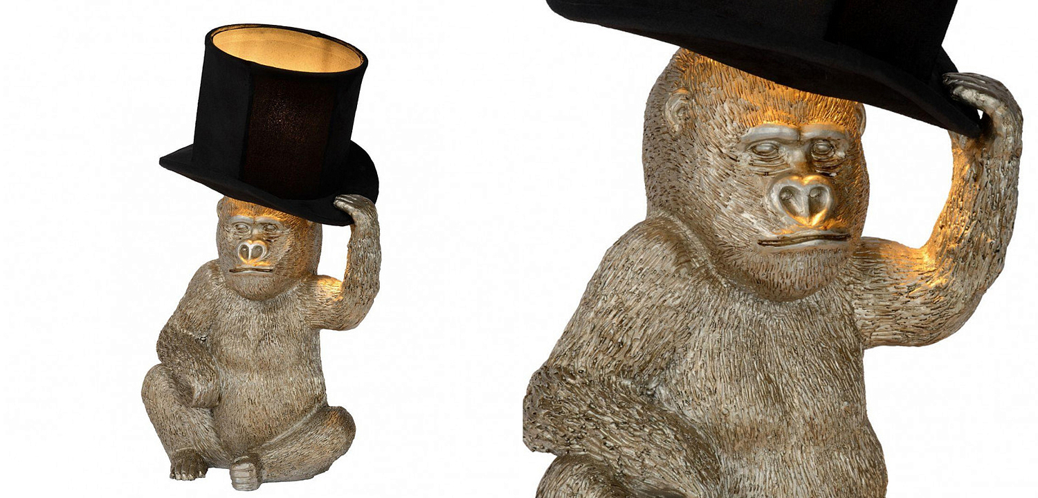 Настольная лампа с Обезьяной Funny Gorilla with a hat Настольная лампа с Обезьяной Funny Gorilla with a hat - Loft-Concept в Грозном