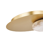 Бра с овальным основанием золотого цвета  и плафоном из алебастра Shaw Lighting варинант исполнения - 3 | Loft Concept в Грозном