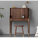 Туалетный стол деревянный с ящиком и зеркалом Moon Walnut Furniture варинант исполнения - 2 | Loft Concept в Грозном