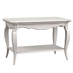 Стол журнальный белый из массива бука с полкой в стиле прованс White Provence варинант исполнения - 1 | Loft Concept в Грозном