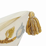 Чехол на подушку с кисточками и вышивкой птиц Ethnic mix Birds Square варинант исполнения - 3 | Loft Concept в Грозном