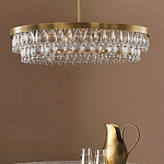 Люстра круглая с подвесками в форме стеклянных капель Glass Rain варинант исполнения - 3 | Loft Concept в Грозном