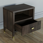 Прикроватная тумбочка с полкой Elsa Dreams Walnut  варинант исполнения - 2 | Loft Concept в Грозном