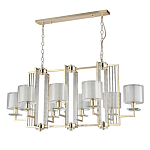 Люстра прямоугольной формы с 8-ю цилиндрическими плафонами из стекла Laurent варинант исполнения - 5 | Loft Concept в Грозном