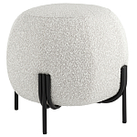 Пуф в ткани букле молочного цвета Pikelet варинант исполнения - 1 | Loft Concept в Грозном