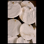 Люстра трехъярусная с подвесками из округлых элементов Cryptocrystalline Stone варинант исполнения - 3 | Loft Concept в Грозном