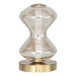 Настольная лампа светодиодная с волнообразным стеклянным плафоном Amphora of Light варинант исполнения - 2 | Loft Concept в Грозном