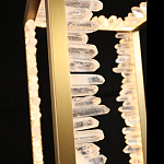 Настольная лампа прямоугольная с декоративными элементами в виде кристаллов Smooth Shine варинант исполнения - 3 | Loft Concept в Грозном