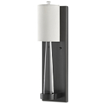 Бра на прозрачном штативе с тканевым абажуром в форме цилиндра Conciseness варинант исполнения - 3 | Loft Concept в Грозном