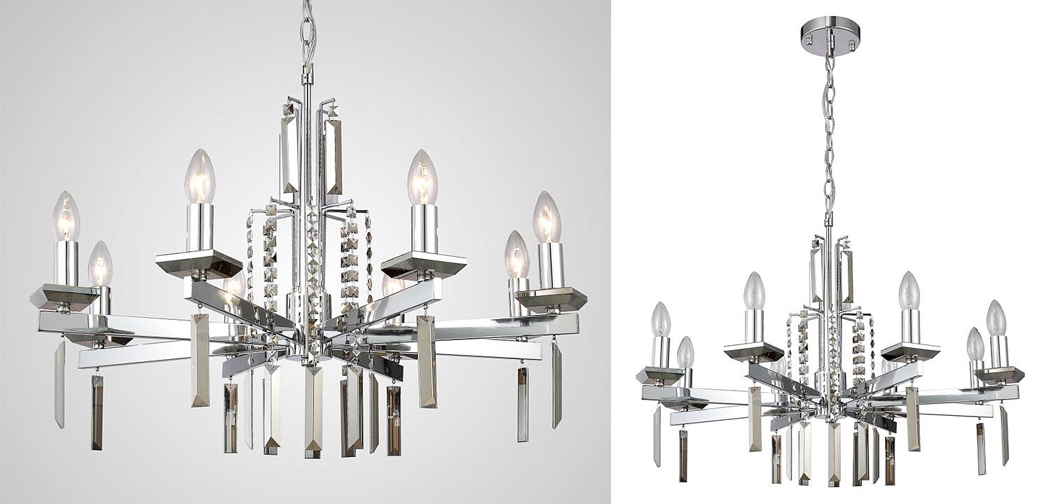 Люстра Vivien Crystal Chrome Chandelier 8 Люстра Vivien Crystal Chrome Chandelier 8 - Loft-Concept в Грозном