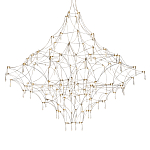 Люстра с тонким металлическим каркасом цвета хром Quasar варинант исполнения - 2 | Loft Concept в Грозном