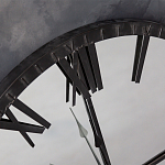 Часы настенные зеркальные с чёрным металлическим циферблатом Mirror Tower Clock варинант исполнения - 2 | Loft Concept в Грозном