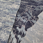 Мебельная ткань Вышивка серый цвет 130 см T2-39 варинант исполнения - 3 | Loft Concept в Грозном