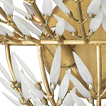 Бра золотого цвета с белыми стеклянными лепестками Hanging Flowers варинант исполнения - 1 | Loft Concept в Грозном