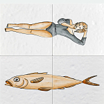 Плитка с узором Рыба Русалка варинант исполнения - 1 | Loft Concept в Грозном