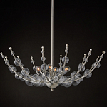 Люстра  с круглыми прозрачными шарами на серебряном каркасе Silver Stalk варинант исполнения - 4 | Loft Concept в Грозном