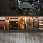 Кухонный гарнитур из массива дерева и камня HI-LINE 6 FRAME DOOR Dada Engenereed Kitchen варинант исполнения - 11 | Loft Concept в Грозном